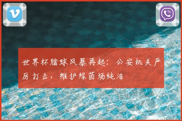 世界杯赌球风暴再起：公安机关严厉打击，维护绿茵场纯洁